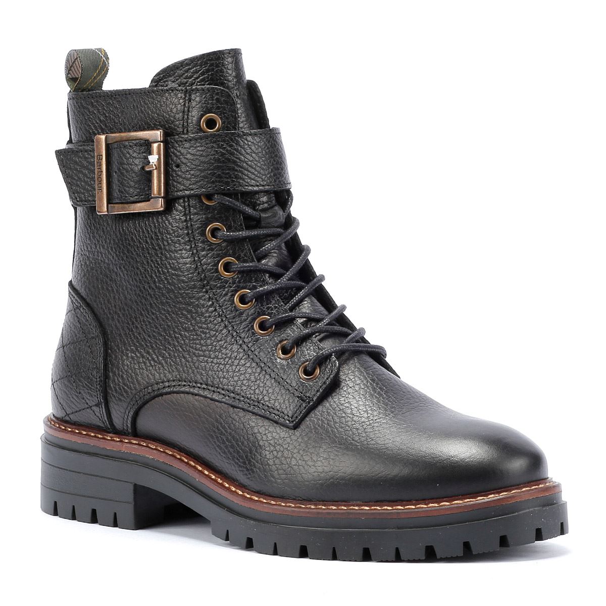 Barbour Heidi Leder Damen Schwarze Farbe Stiefel