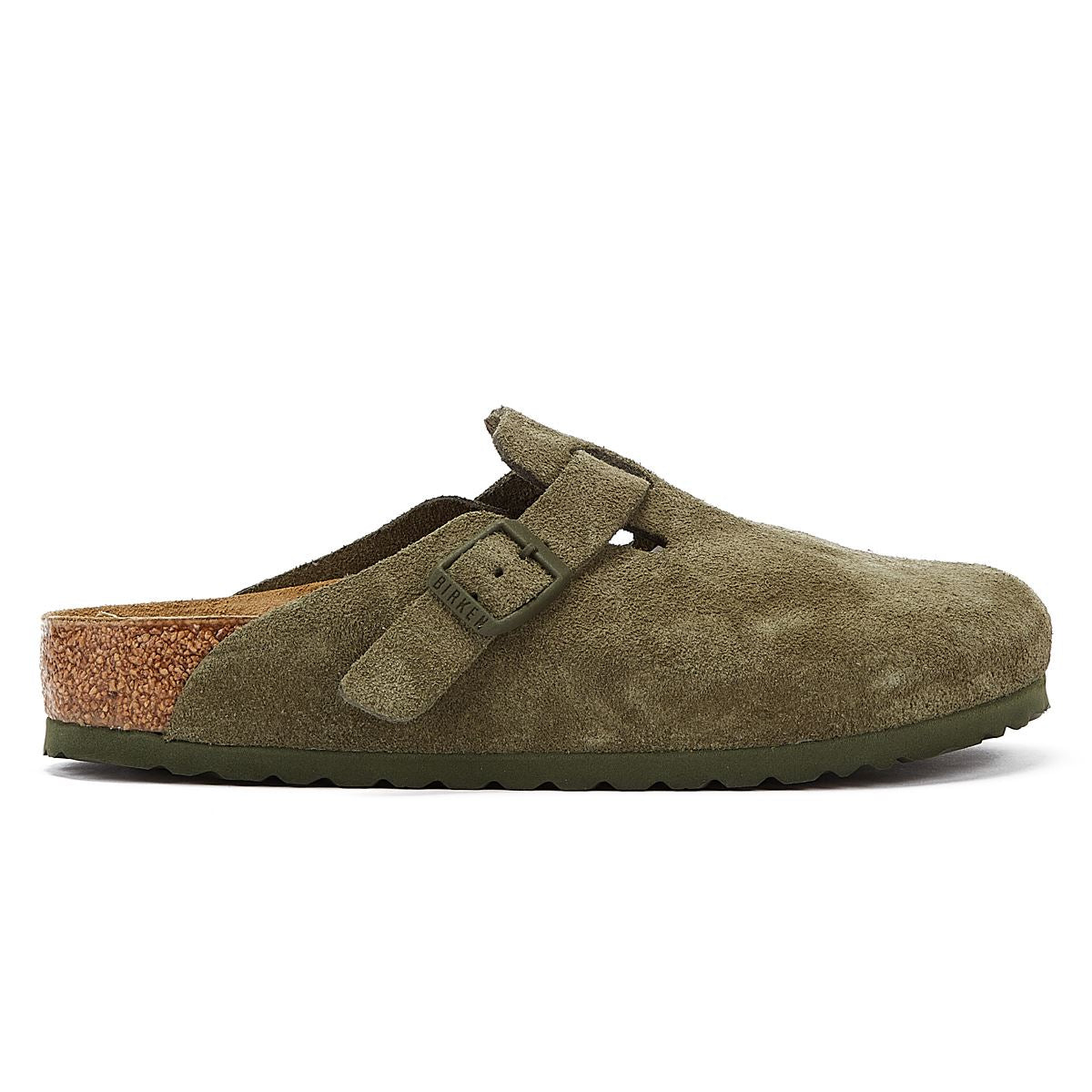 Birkenstock Boston Suede-Leder Thymian Grüne Clogs