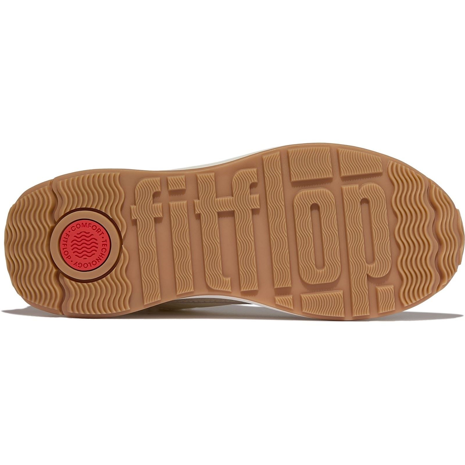 Fitflop F-Mode Flow Wildleder Damen Creme Mix Sneakers