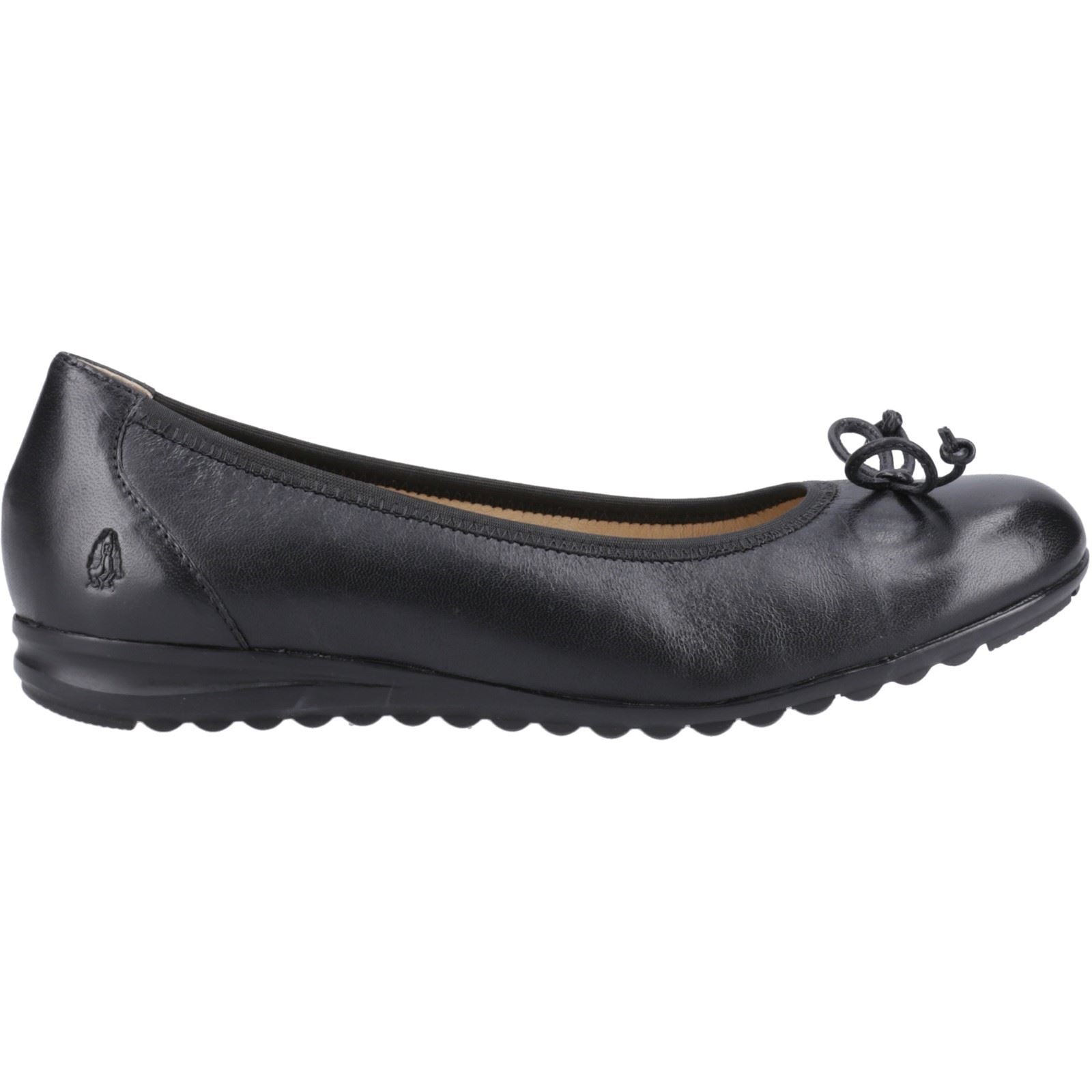 Hush Puppies Lucille Damen Ballerinas aus schwarzem Leder