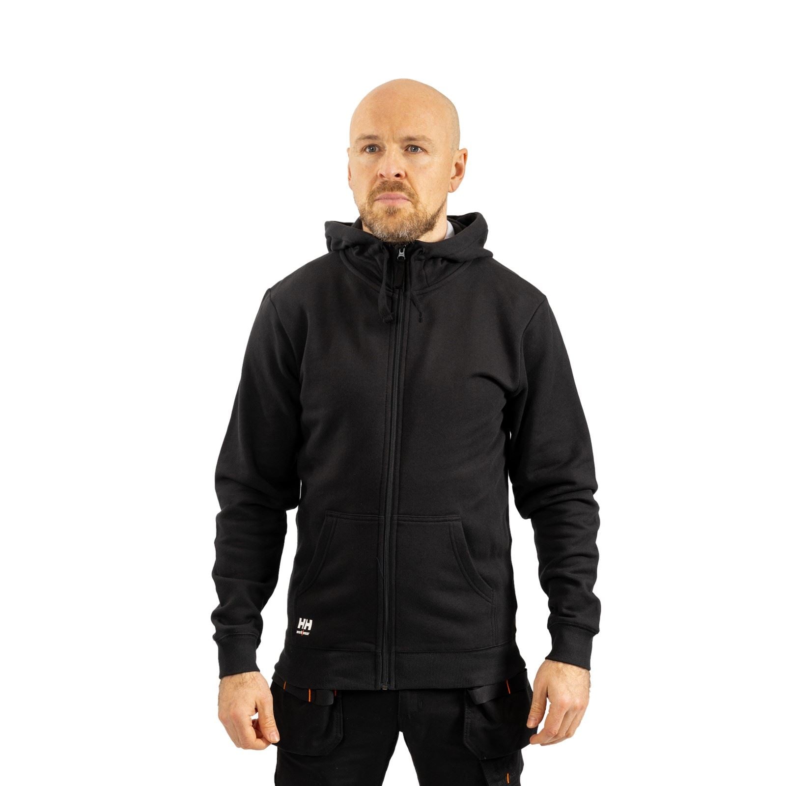 Helly Hansen Workwear Manchester Zip Baumwolle Herren Schwarzes Kapuzensweatshirt