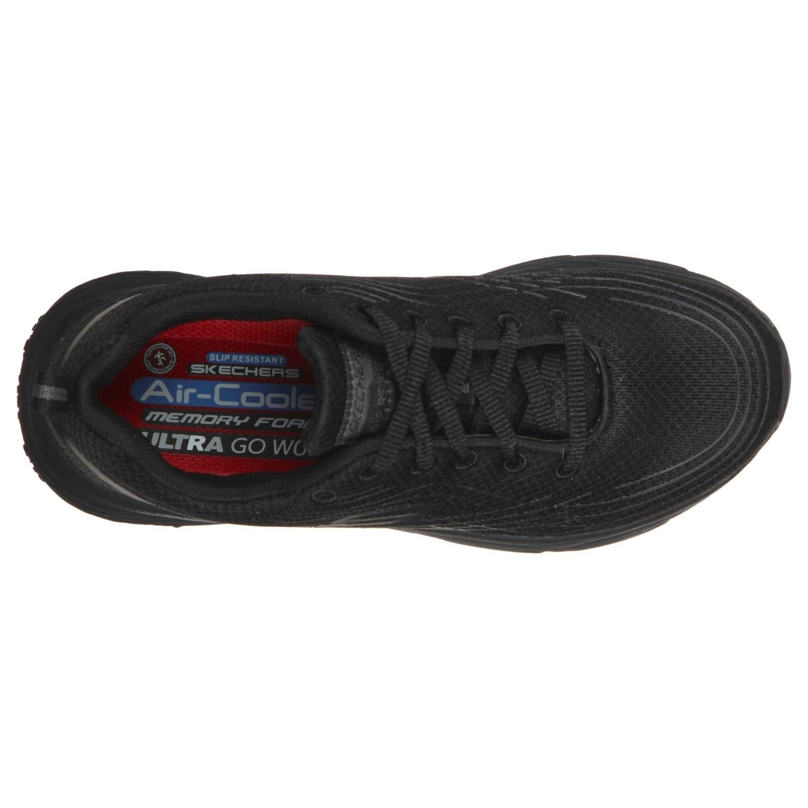 Skechers Workwear Max Cushioning Elite Sr Textil Damen Schwarze Sicherheits Sneakers