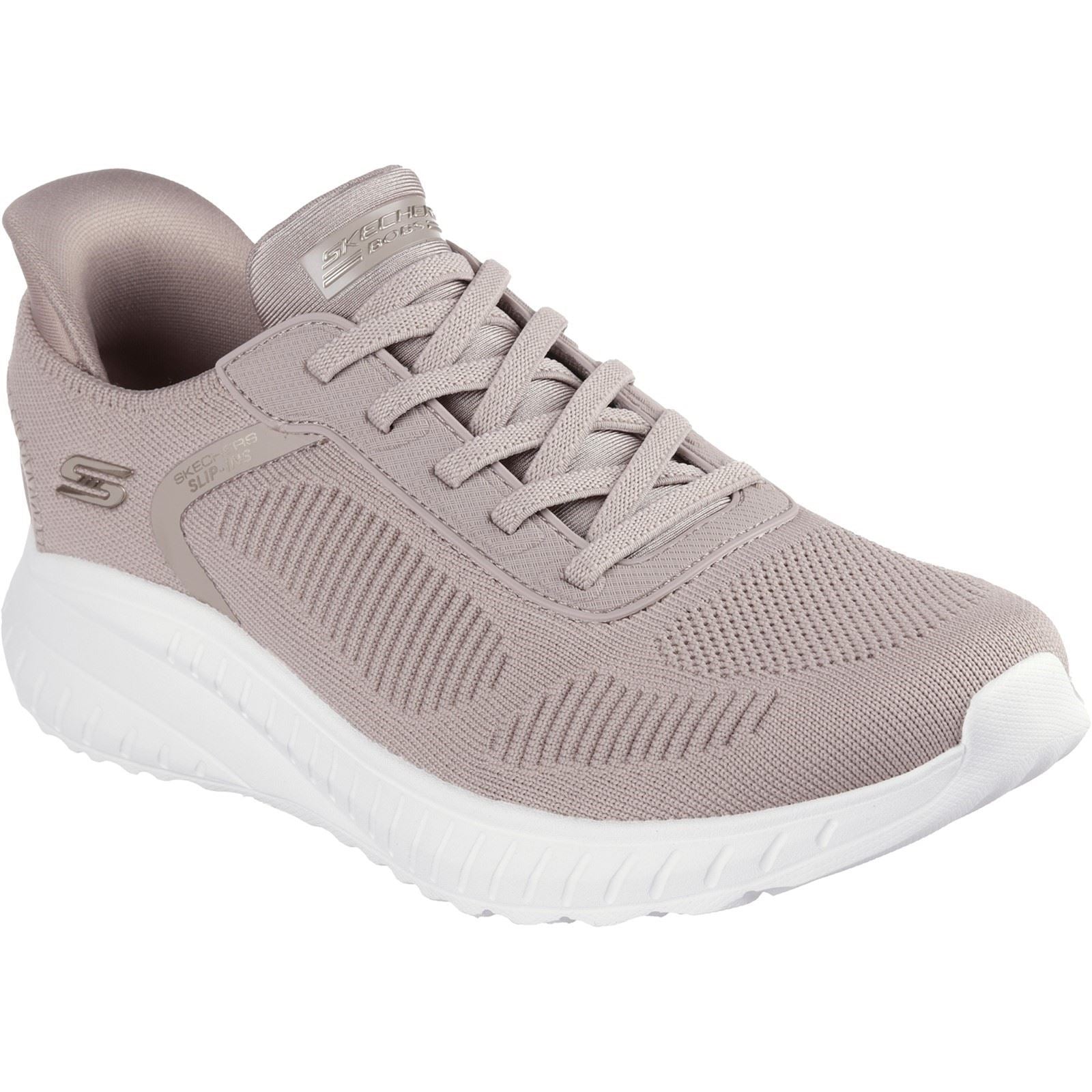 Skechers BOBS Sport Squad Chaos Textile Damen-Taupe-Sneakers