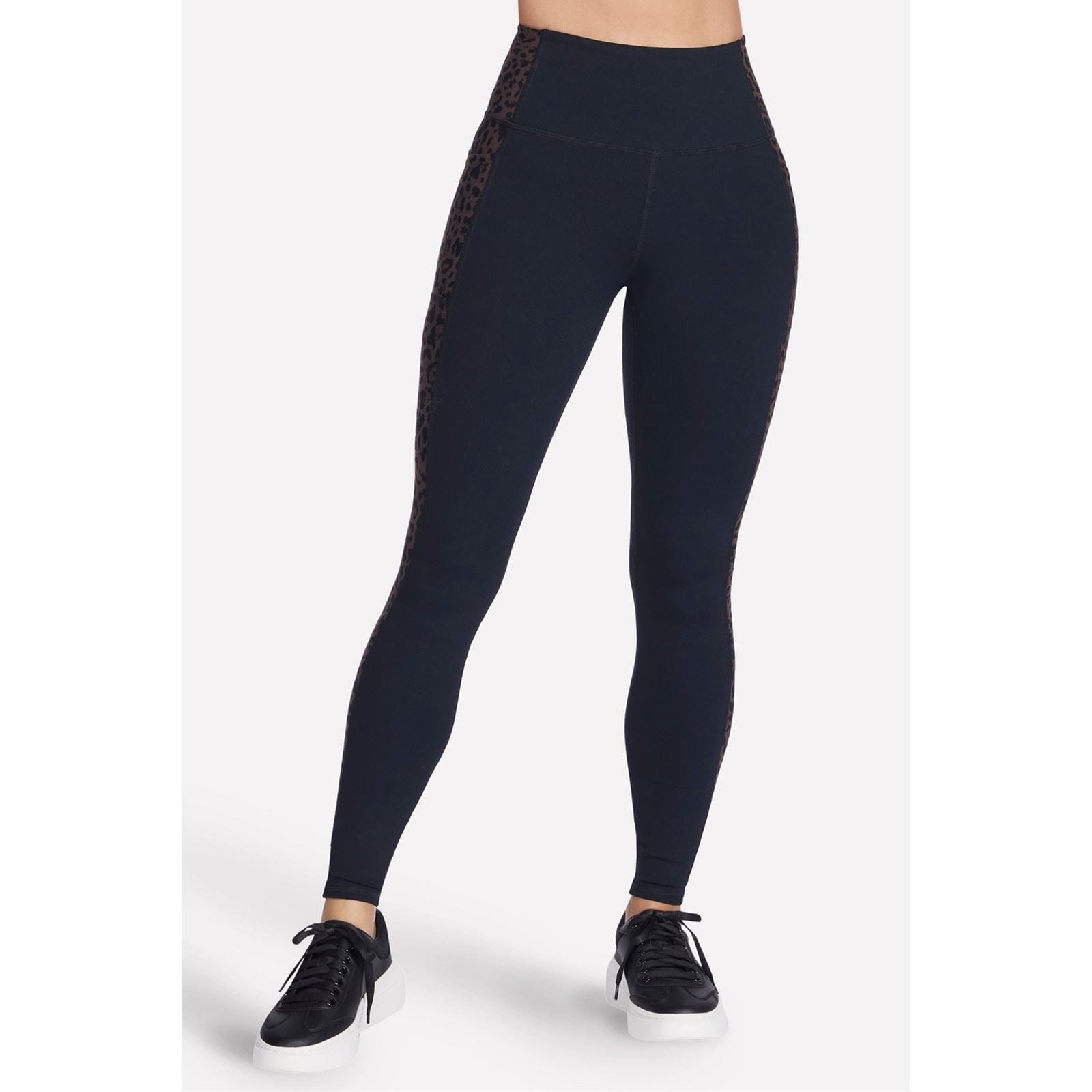 Skechers Performance GO WALK Cheetah Legging Nylon Damen Braune Sportleggings