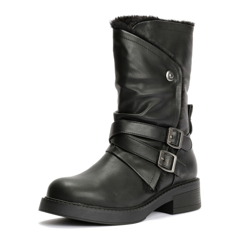 Blowfish Malibu Voyage Cozy Damen Schwarze Stiefel