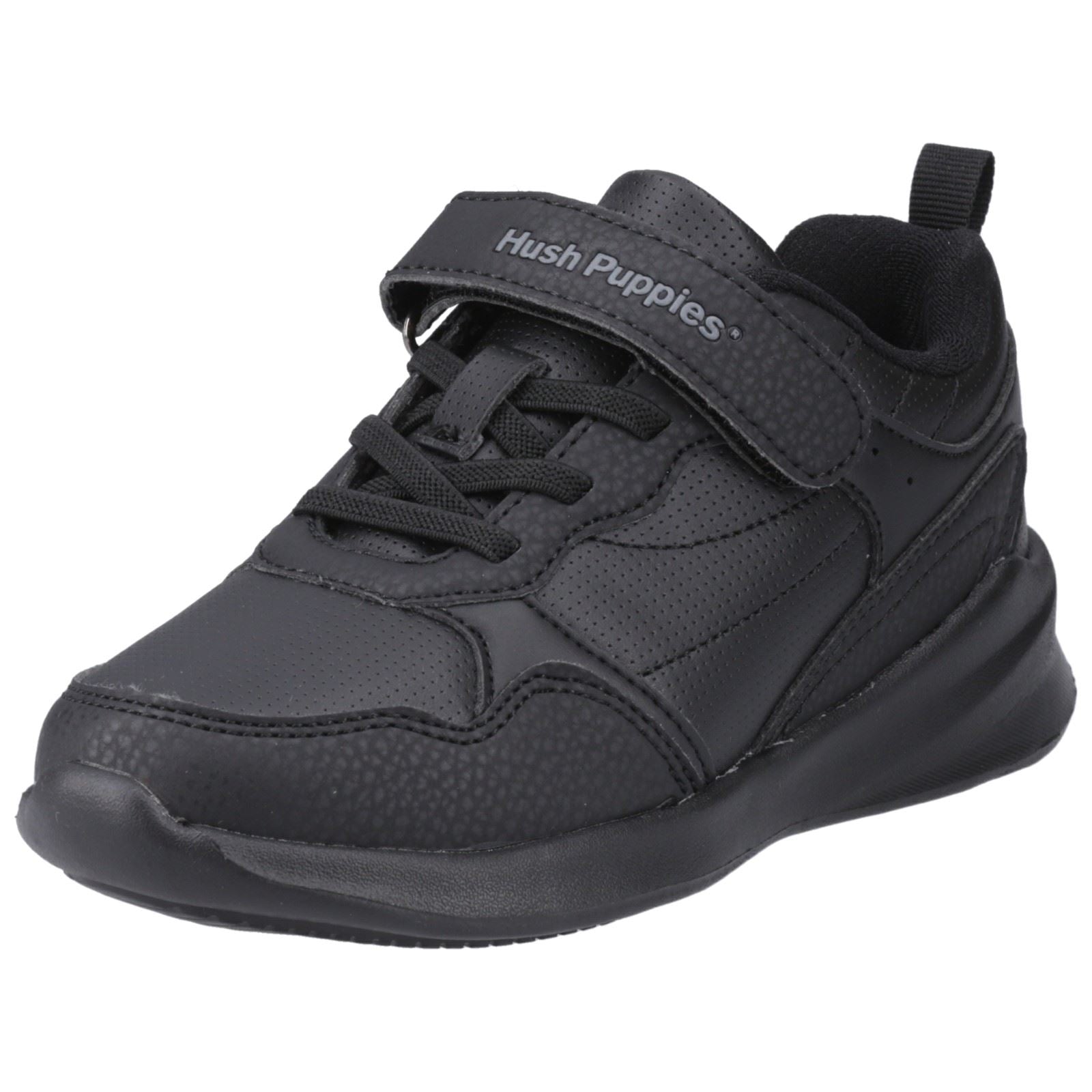 Hush Puppies Marling Bungee Lace Junior Polyurethan Schwarze Schuhe