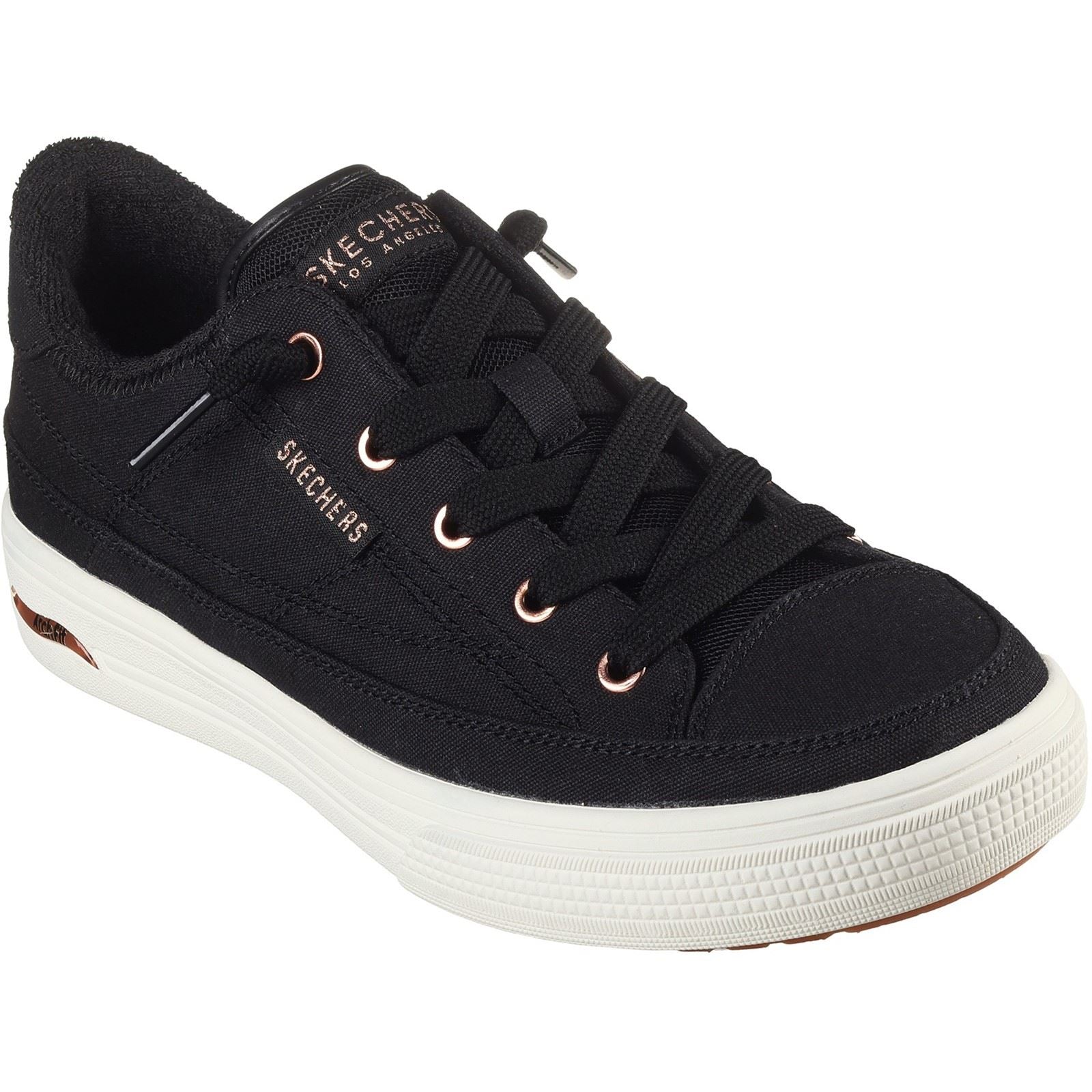 Skechers Arch Fit Arcade - Meet Ya There Textile Damen Schwarz Sneaker