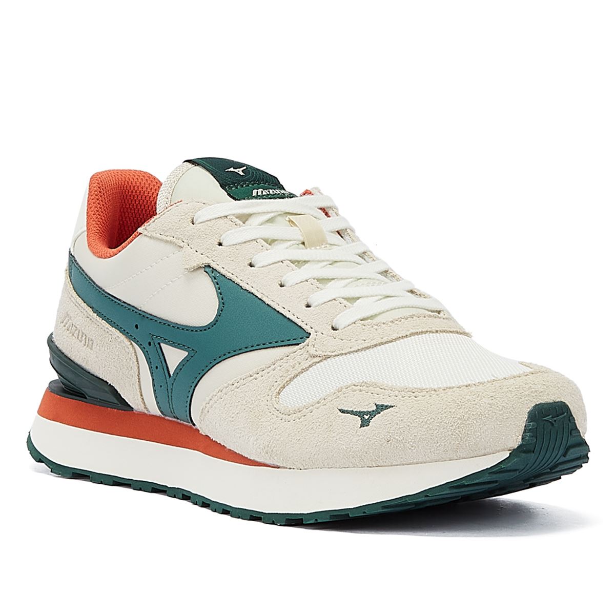Mizuno MIZUNO RB87 Grün/Orangefarbene Veloursleder-Sneakers