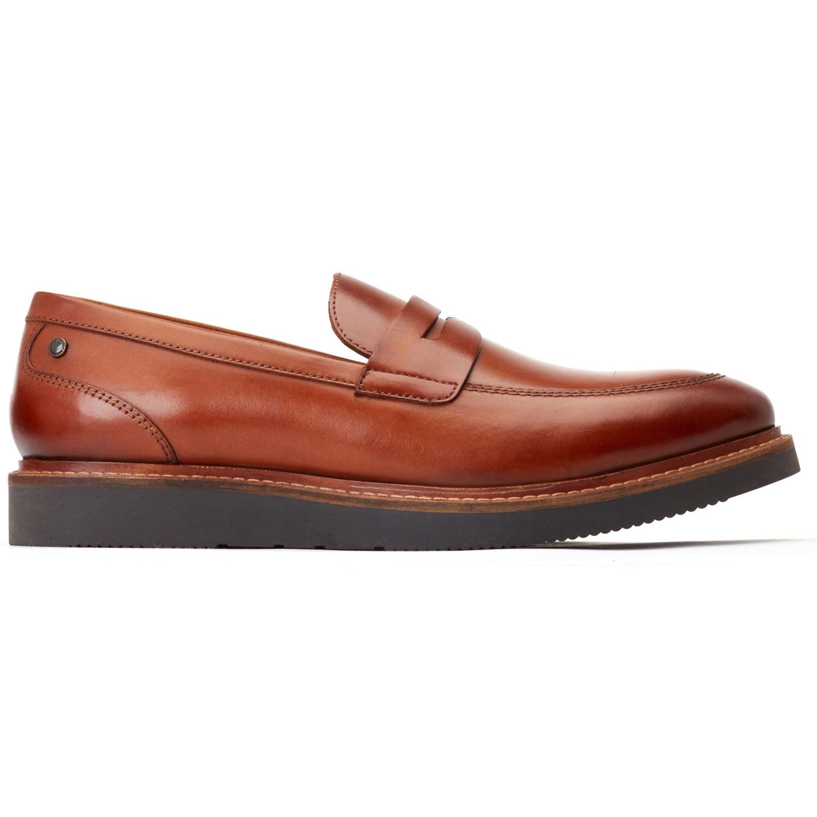 Base London Sid Herren Mokassins aus braunem Leder