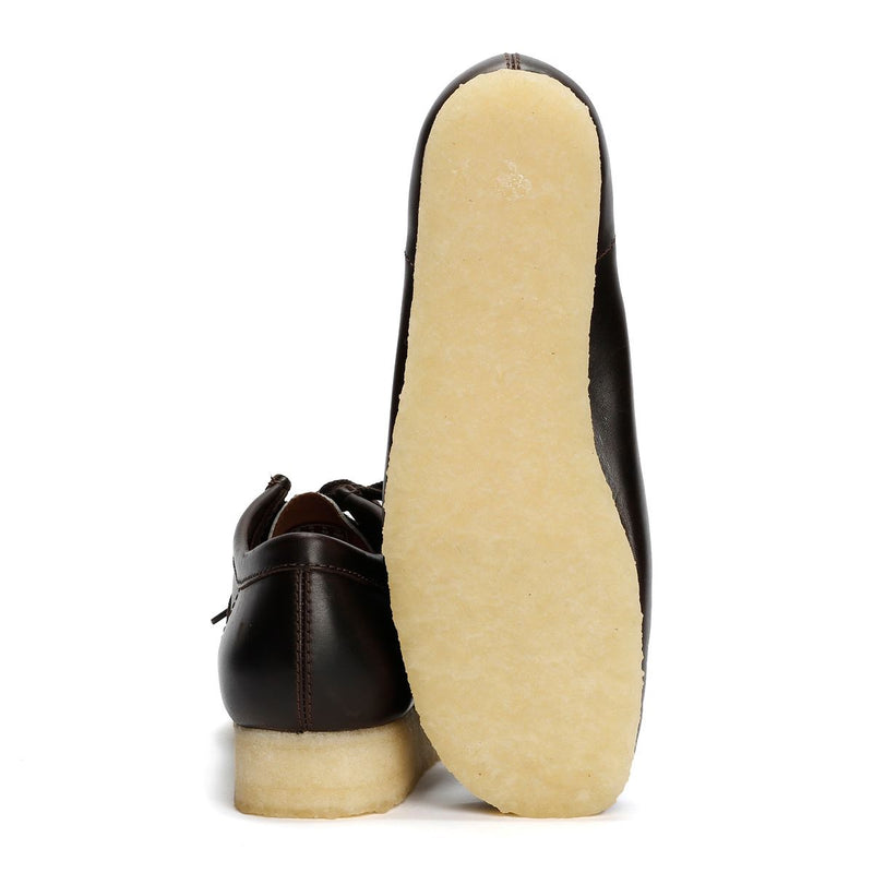 Clarks Originals Wallabee Cow Print Herren Schnürschuhe Aus Braunem Leder