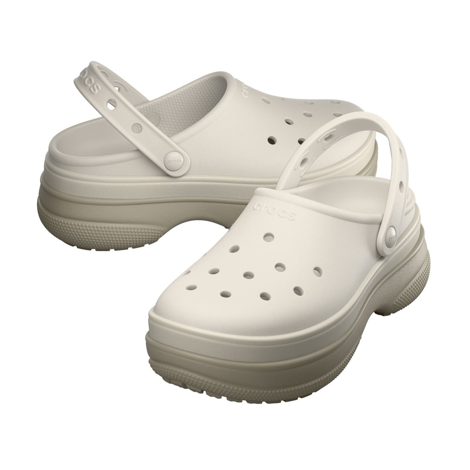 Crocs Classic Stacked Thermoplastische Kreide Clogs