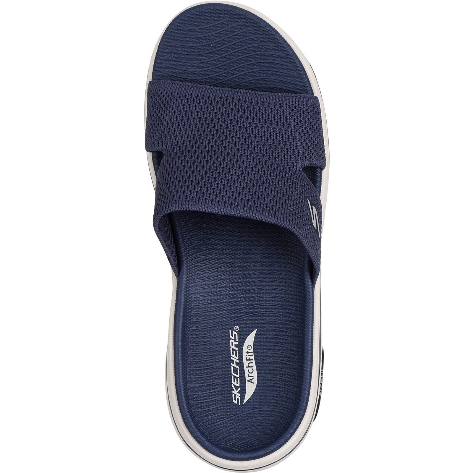 Skechers Go Walk Arch Fit 2.0 Damen Textil Sandalen In Marineblau