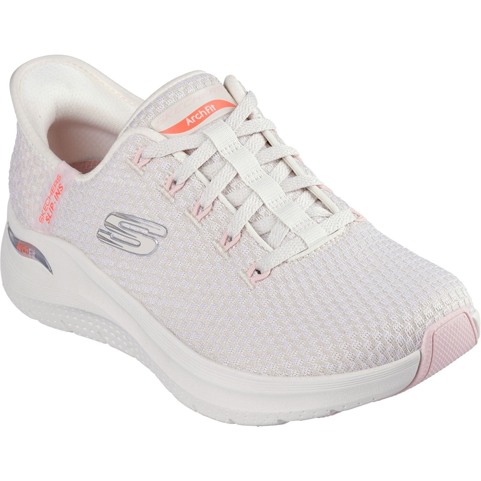 Skechers Arch Fit 2.0 Good Energy Textile Damen Sneaker In Natürlichen/Mehrfarbigen Tönen