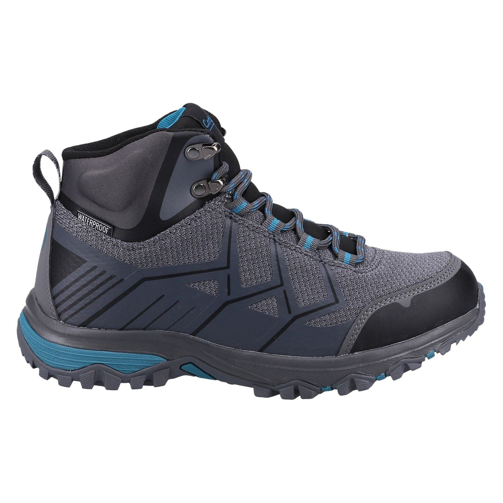 Cotswold Wychwood Mid Rpet+Mesh Damen Wanderstiefel Grau/Blau