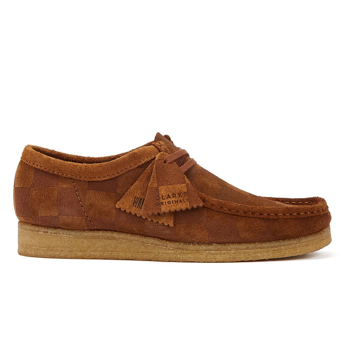 Clarks Originals Wallabee Check Herren Schnürschuhe In Braun