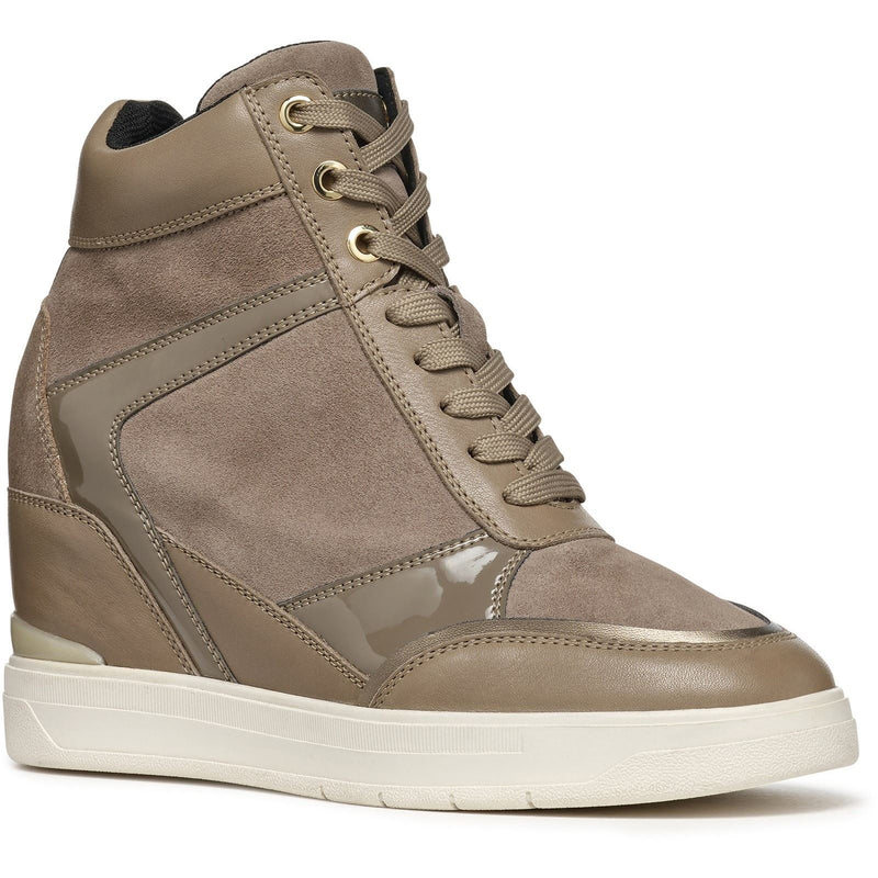 Geox D Maurica Damen Dunkelbraune Sneakers