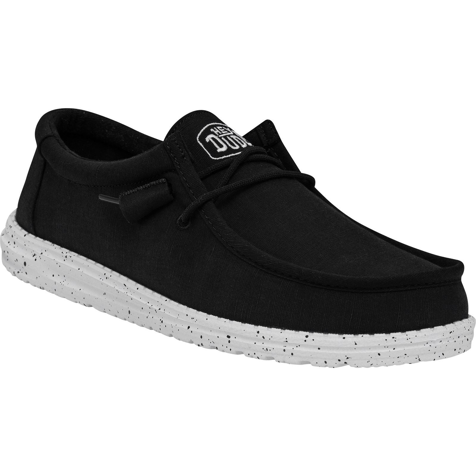 HEYDUDE Wally Slub Herren Bootsschuhe In Schwarz