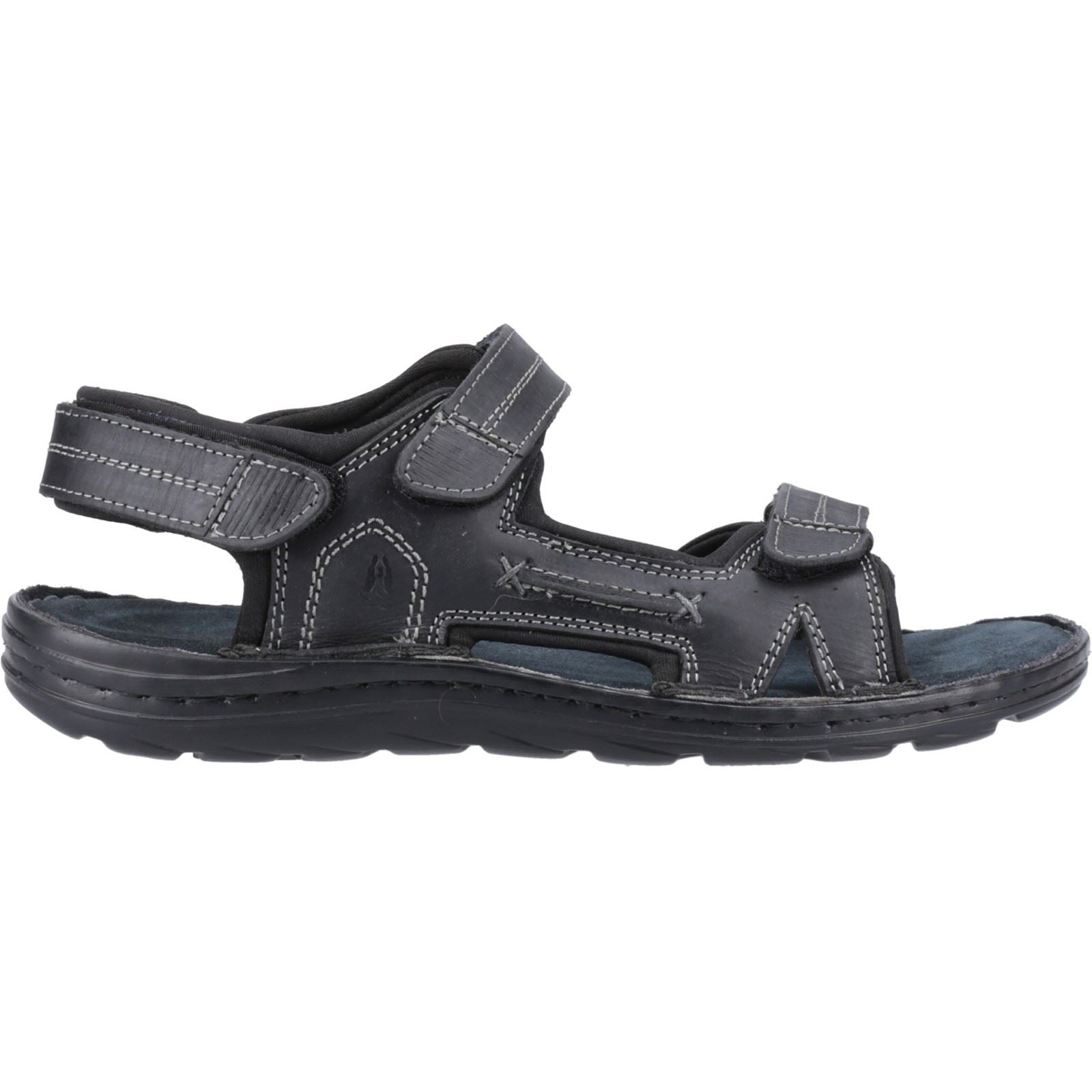 Hush Puppies Alistair Herren Sandalen Aus Schwarzem Leder