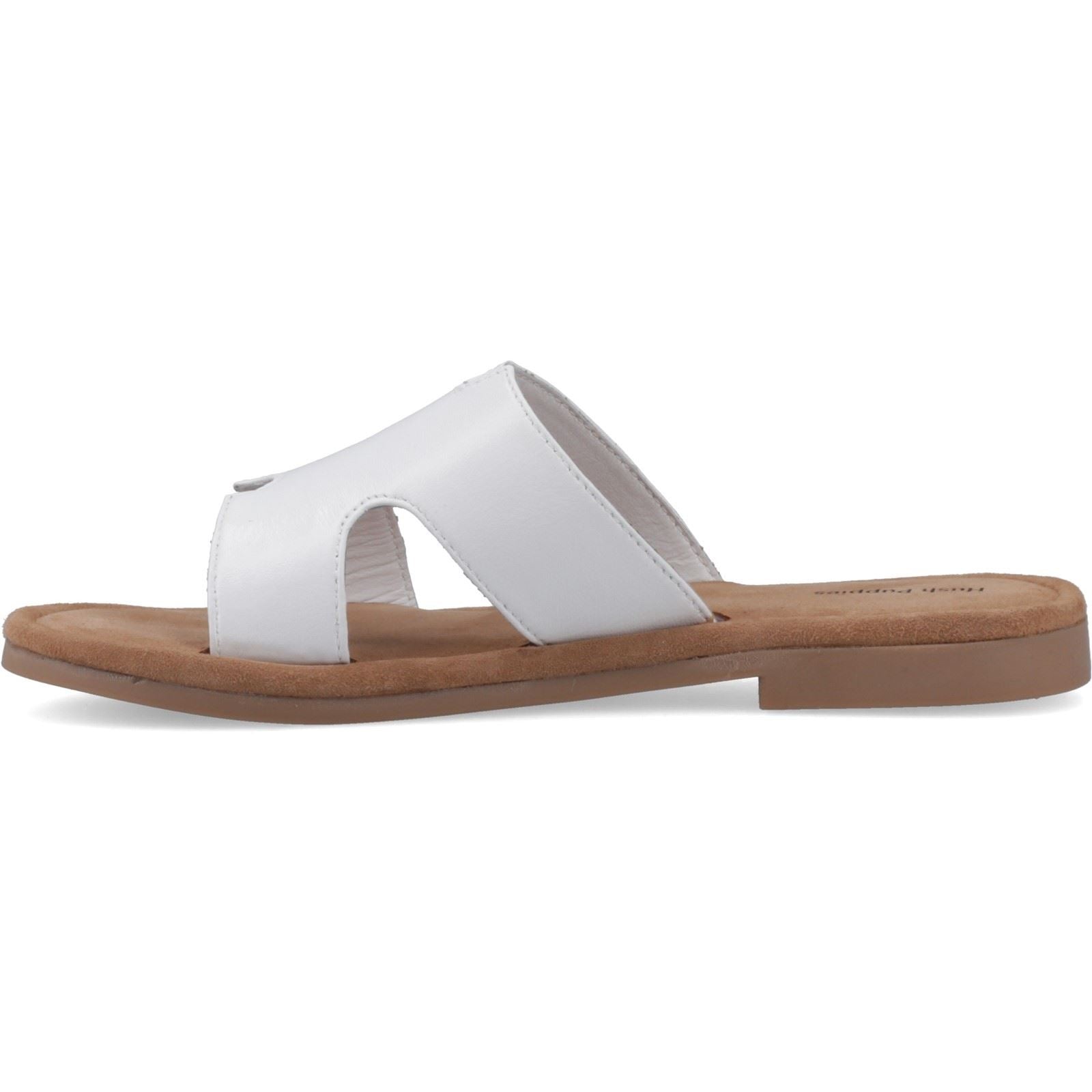 Hush Puppies Azalea Mule Leder Damen Weiße Sandalen