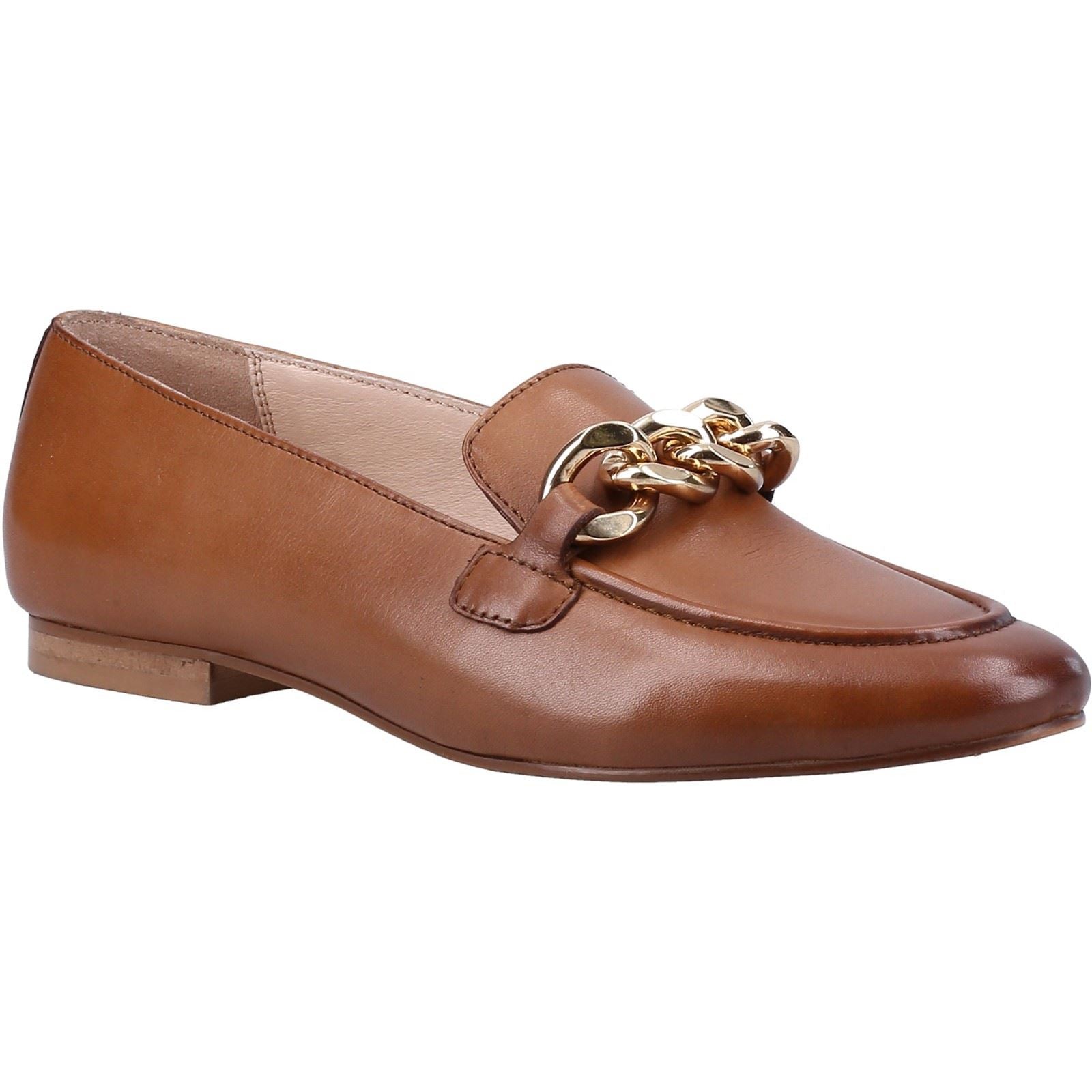 Hush Puppies Harper Chain Leder Damen Loafer In Tan