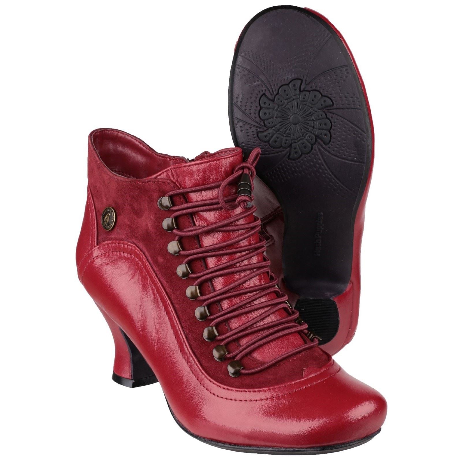 Hush Puppies Vivianna Leder Damenstiefel In Rot
