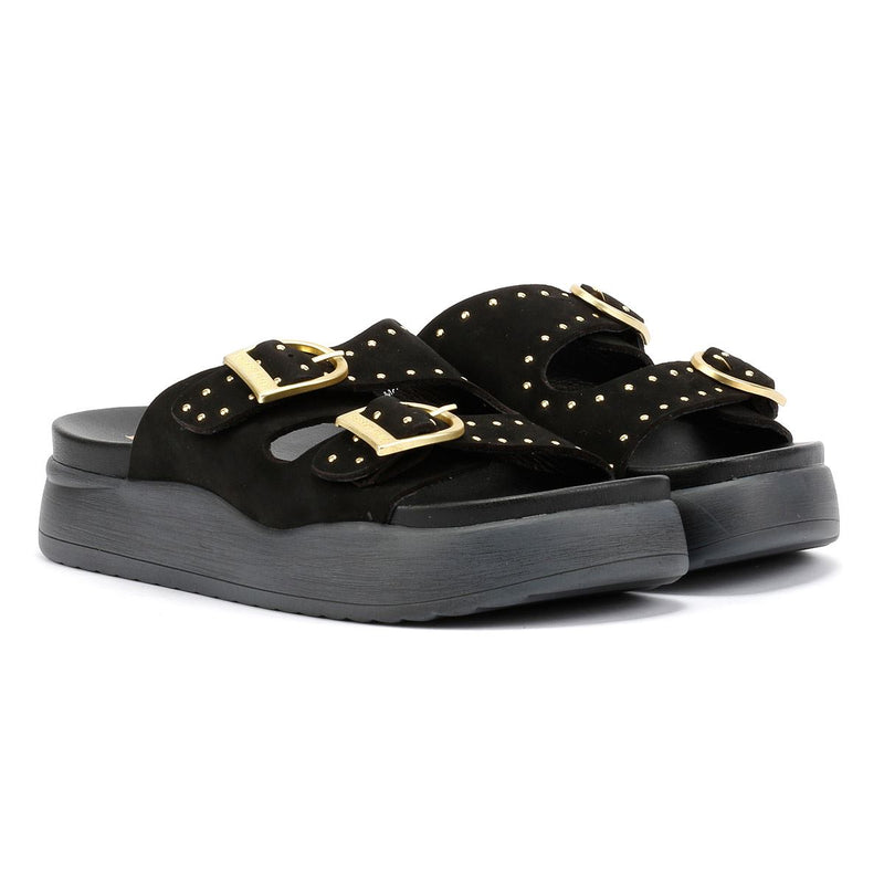 Desert Fleur Girasol Nubuk Damen Sandalen In Schwarz