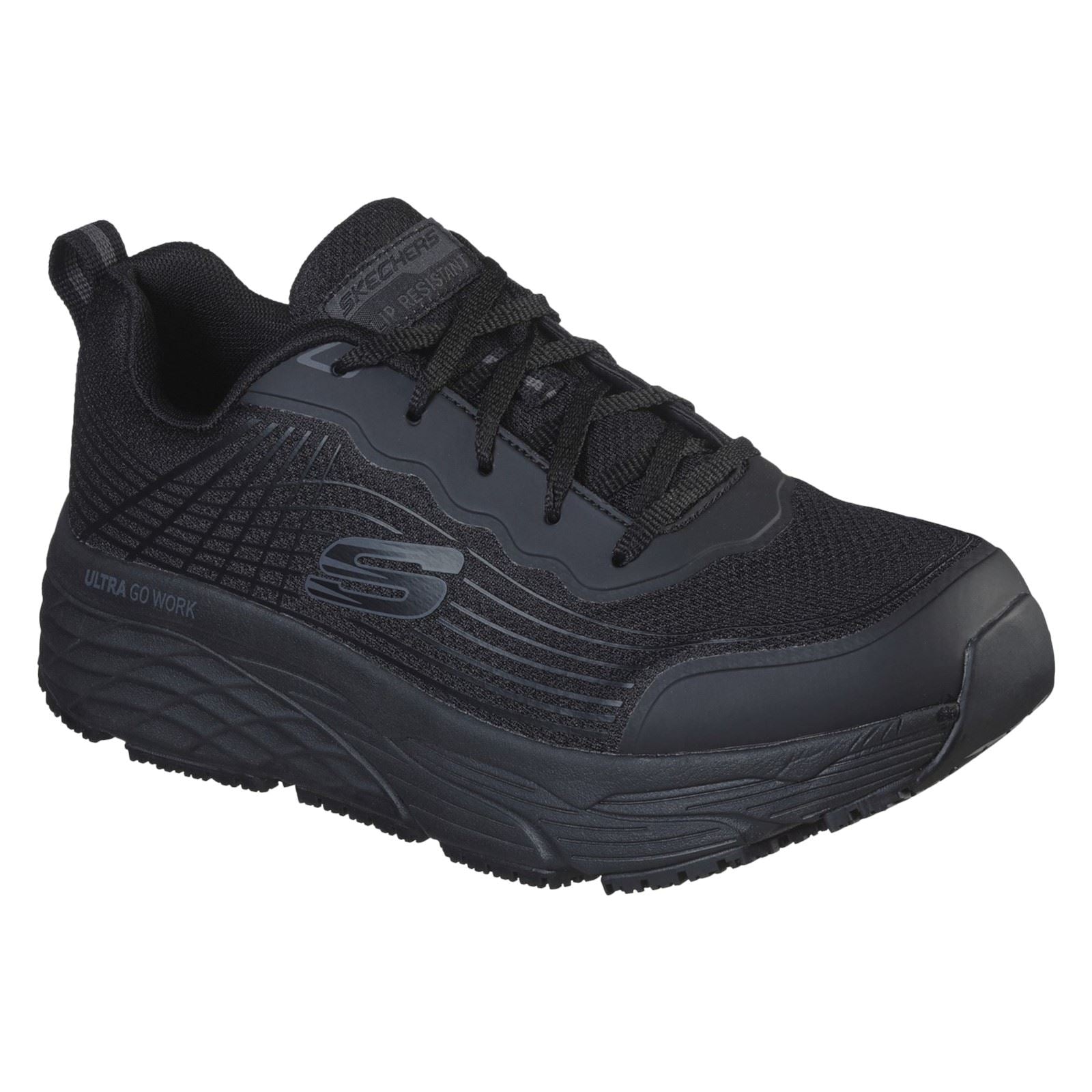 Skechers Workwear Skechers Work Relaxed Fit Textil Herren Schwarze Sicherheits Sneaker