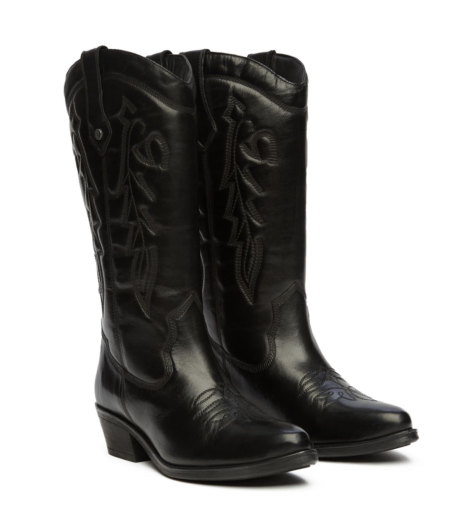Osprey London The Louisiana Leder Damen Schwarze Stiefel