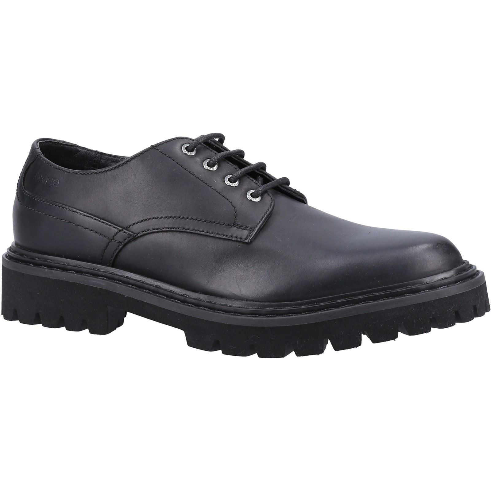 Base London Wick Schwarze Farbe Herren-Schnürschuhe Aus Leder