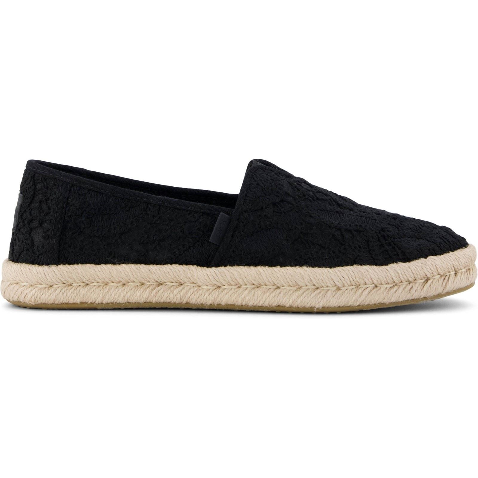 TOMS Alpargata Rope 2.0 Shoe Baumwolle Damen Schwarze Farbe Espadrilles