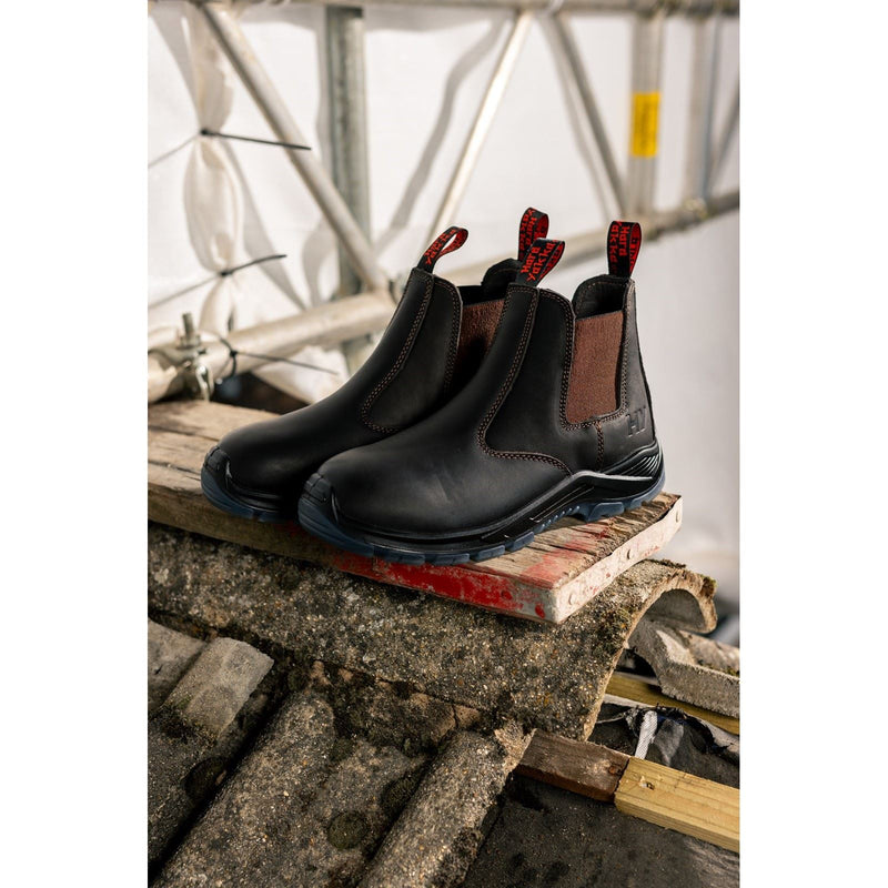 Hard Yakka Banjo Lederbraune Sicherheitsstiefel