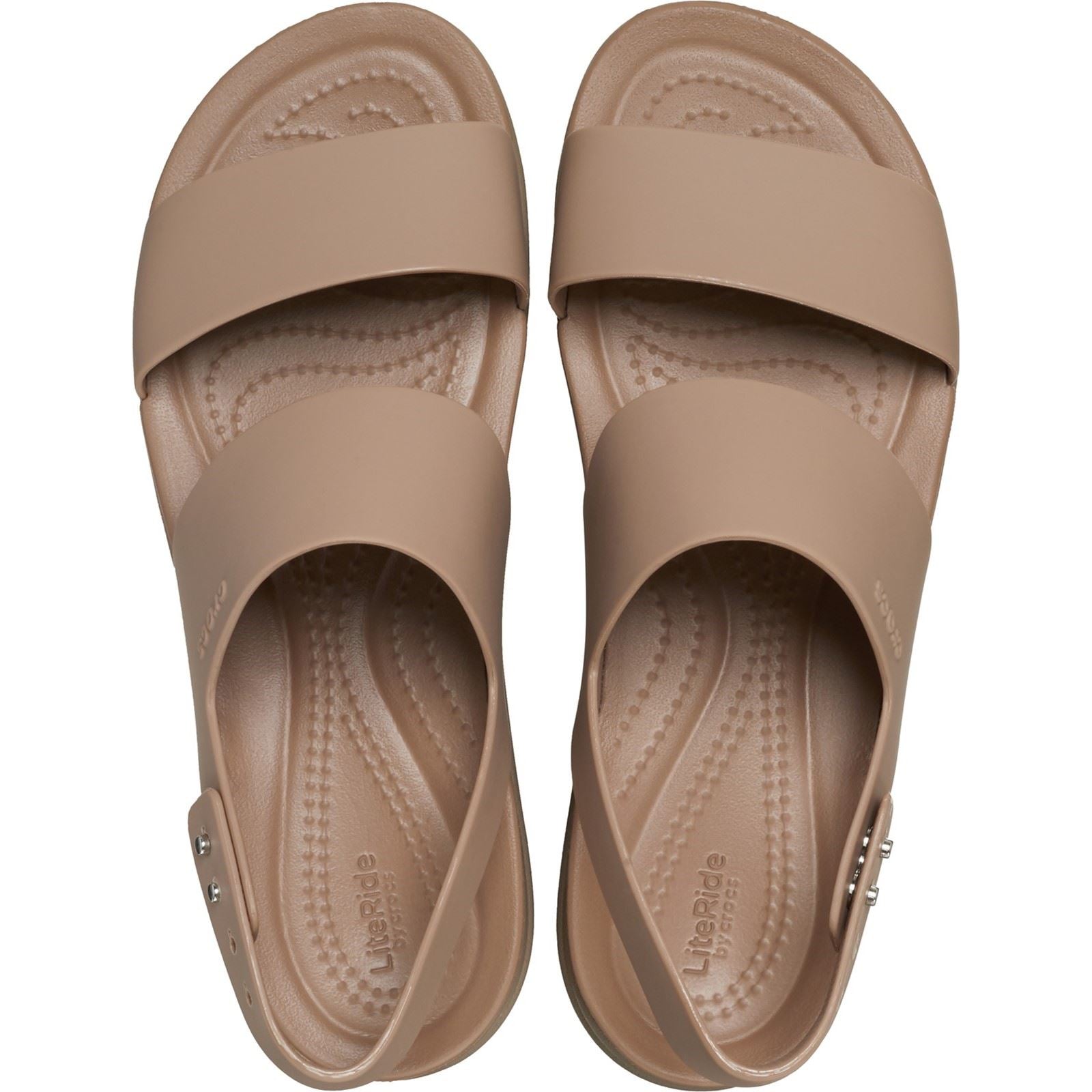 Crocs Brooklyn Low Wedge Damen Sandalen Aus Thermoplastischem Material In Latte/Pilz Farben
