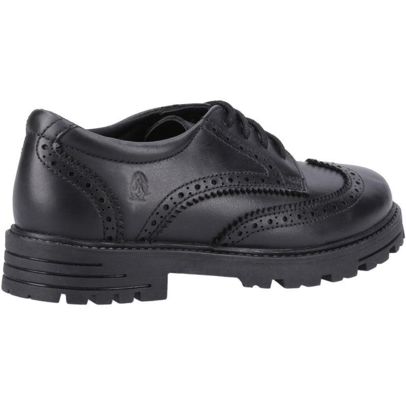 Hush Puppies Maxine Senior Mädchen Brogues Aus Schwarzem Leder