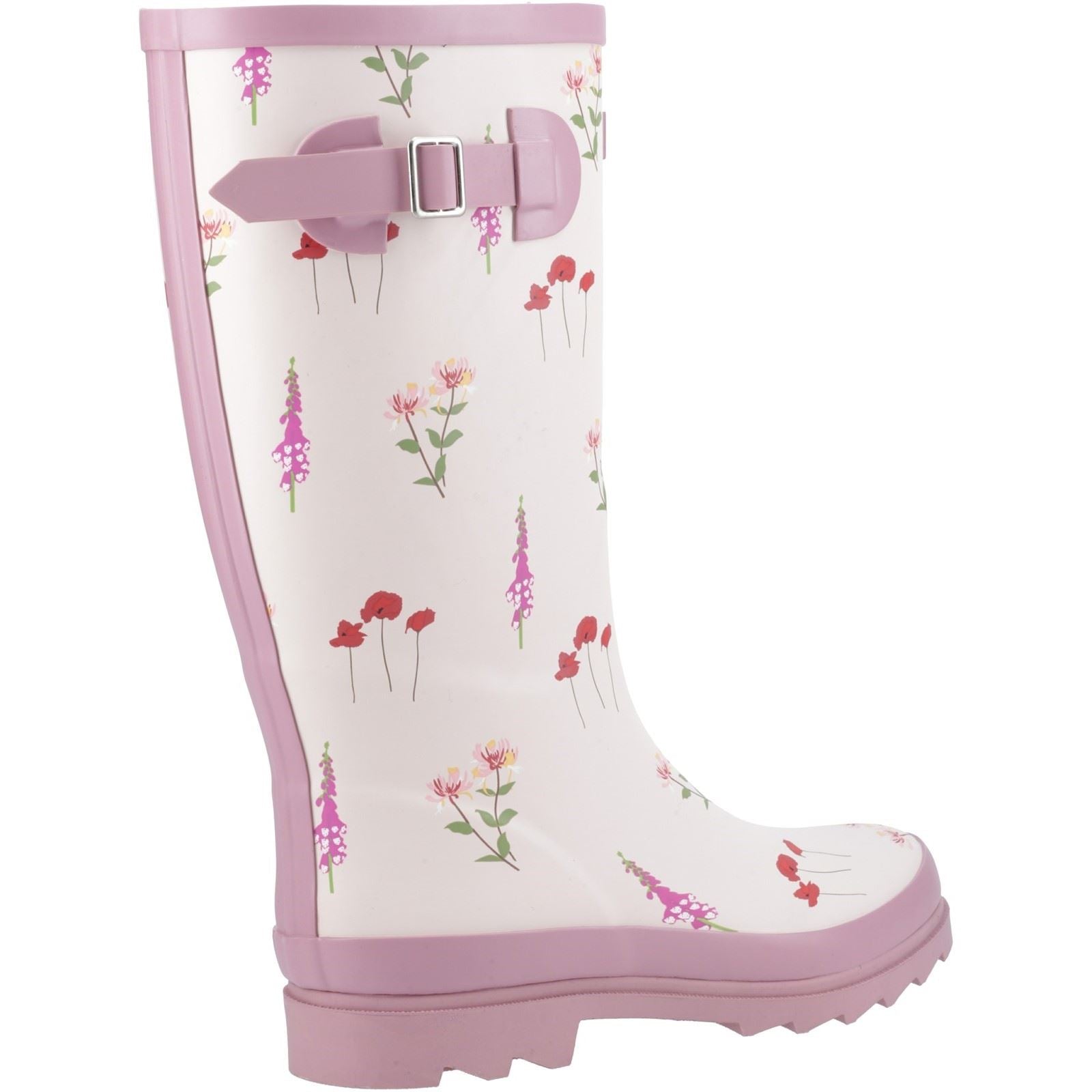 Cotswold Wildflower Tall Damen Gummistiefel In Pink