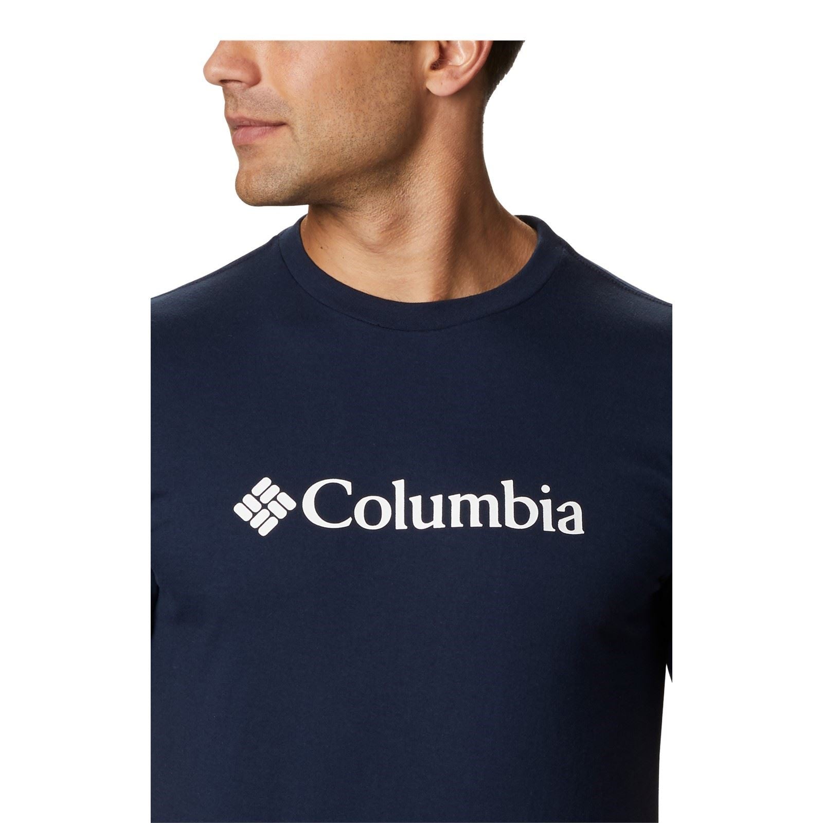 Columbia CSC Basic Logo Short Sleeve Baumwoll Herrenblaue T-Shirts Mit Kurzen Ärmeln