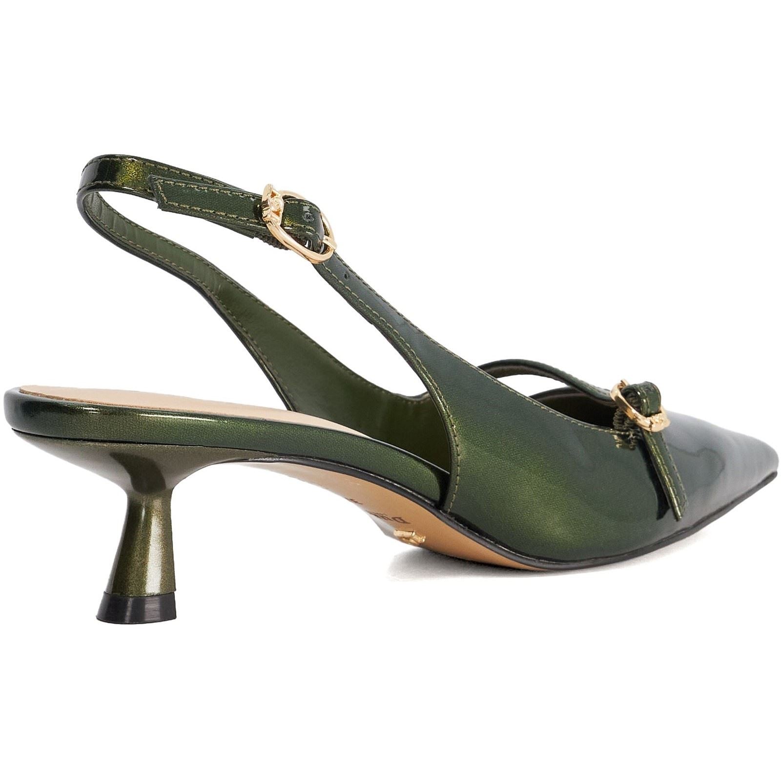 Dune Deserved Damen Grüne Spitze Slingback Schuhe