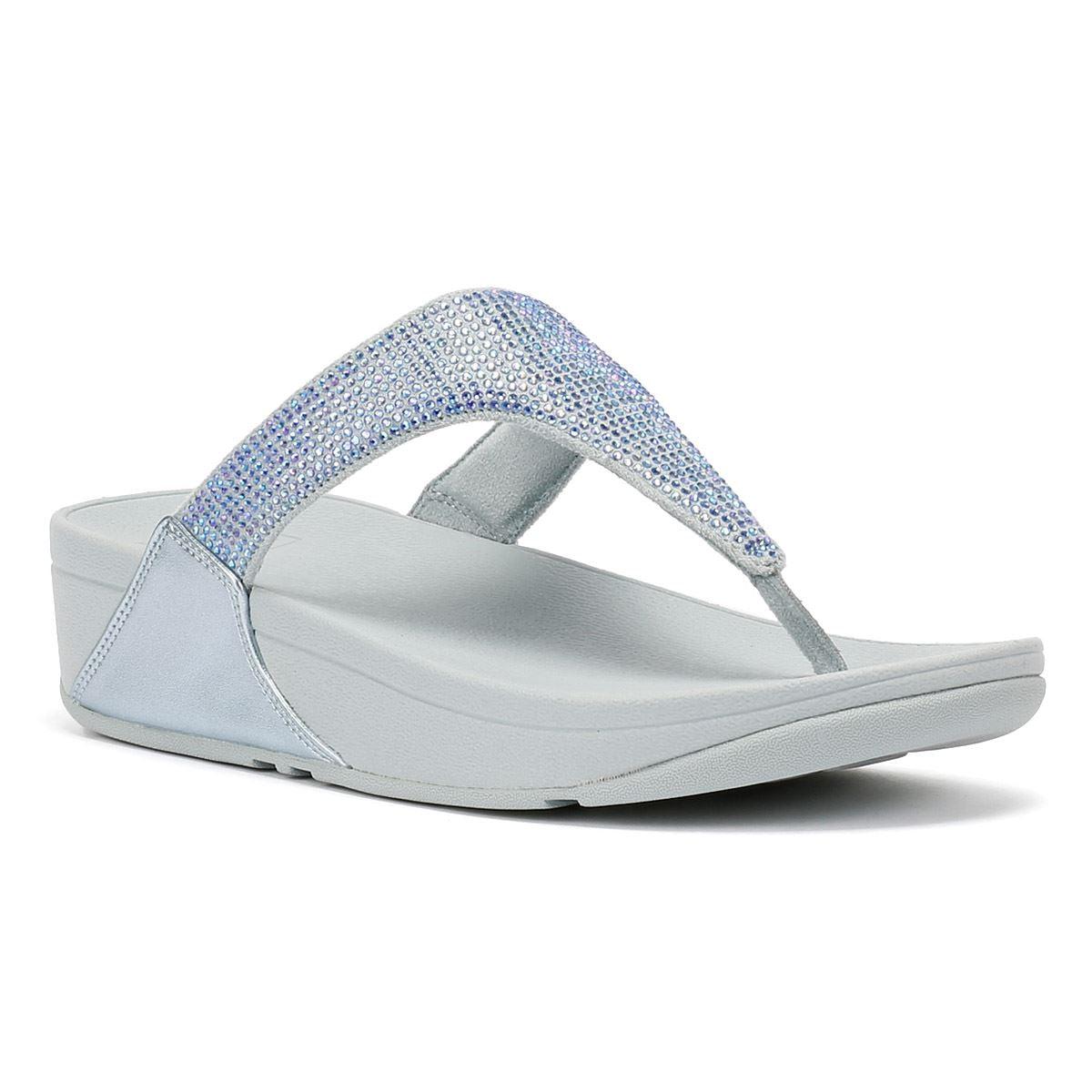 FitFlop Lulu Crystal Damenblaue Sandalen
