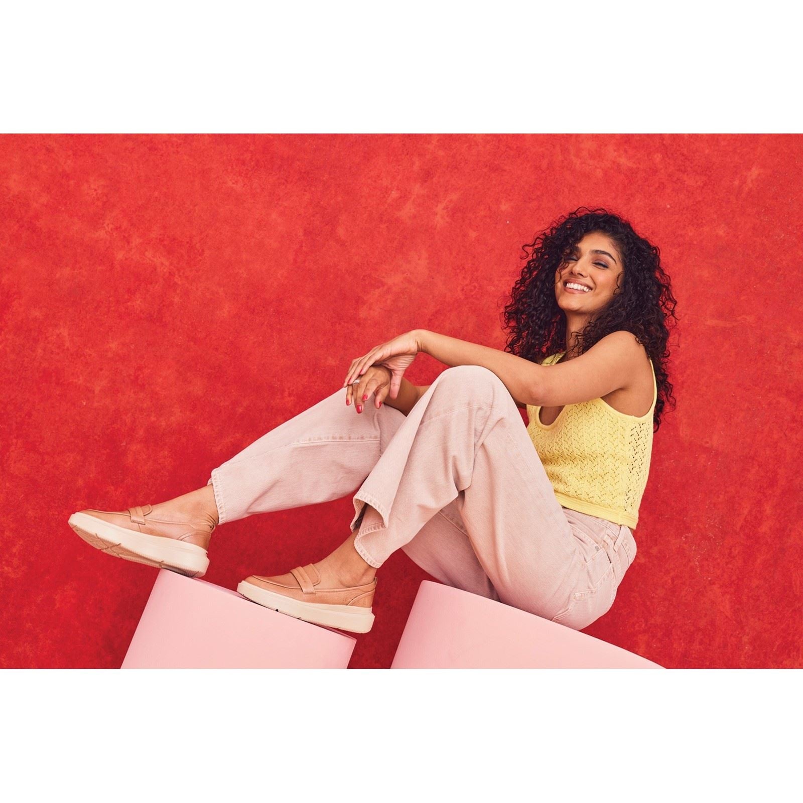 Hush Puppies Joy Penny Leder Damen Tan Loafers