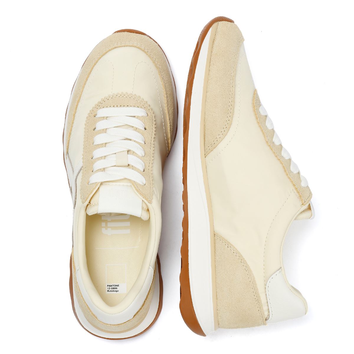 FitFlop X Pantone Retro-Q Wildleder Damen Gelbe Sneaker