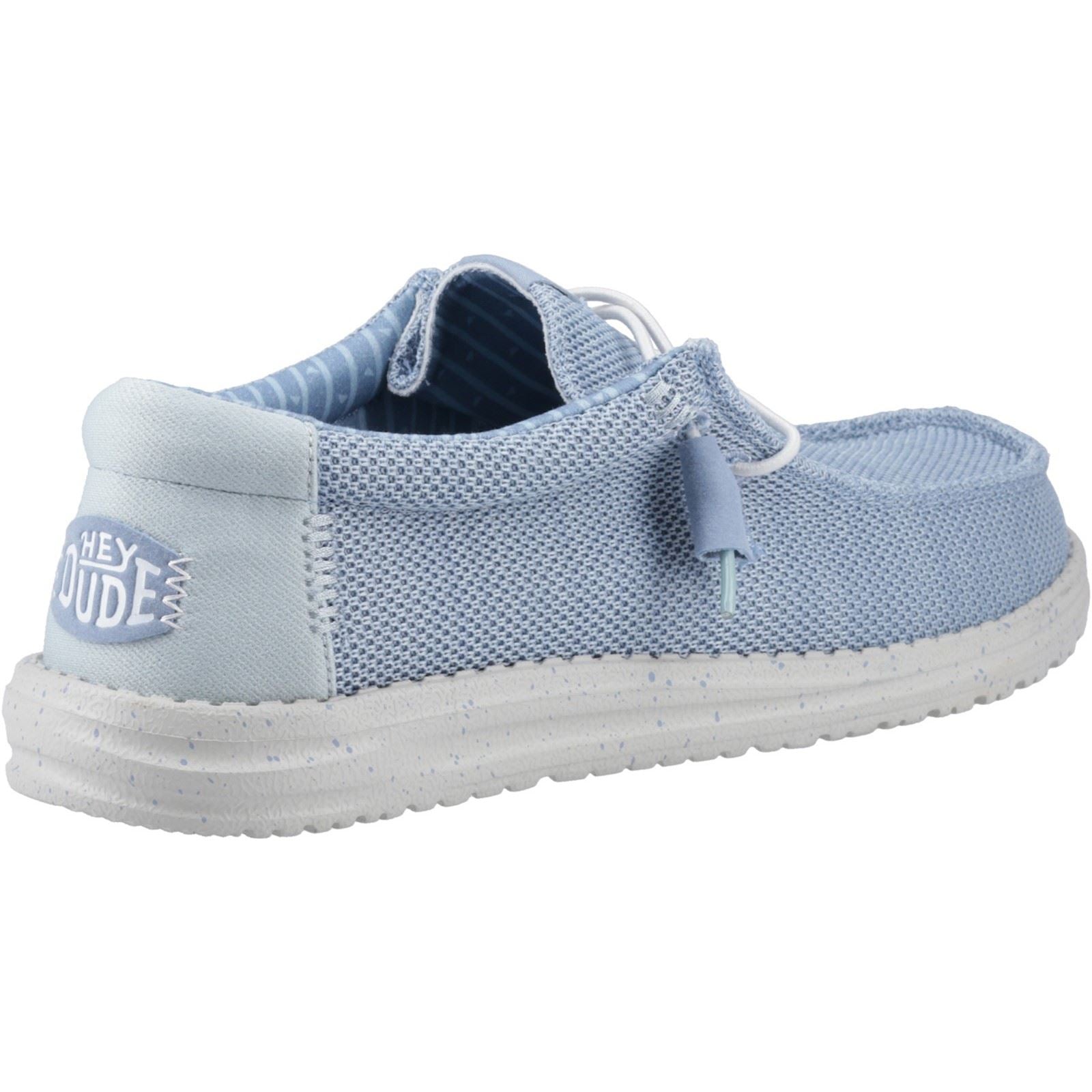 HEYDUDE Wally Stretch Sox Herren Mokassins Aus Polyester In Himmelblau/Dämmerungsblau