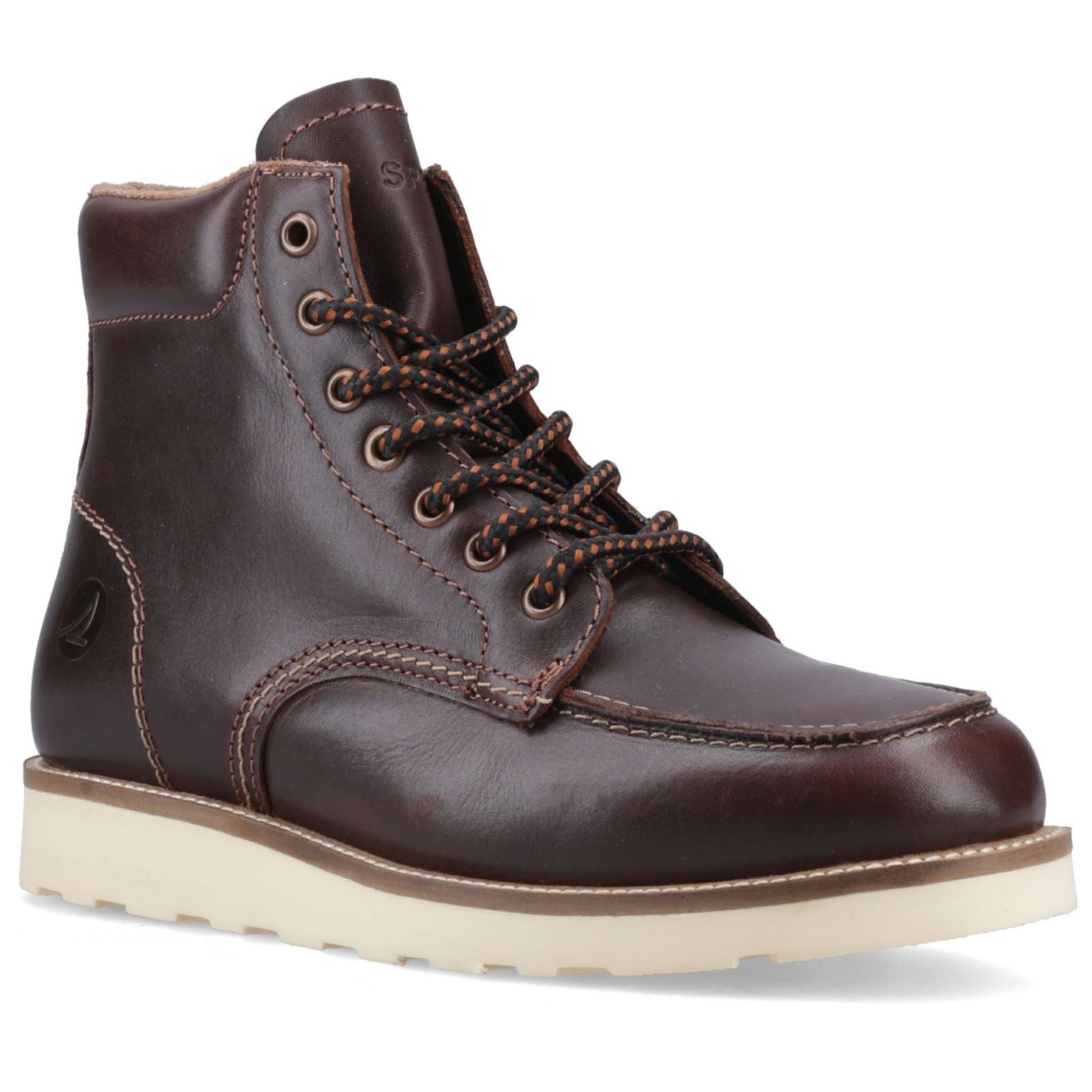 Sperry Boston Leder Herren Schokoladen Ankle Boots