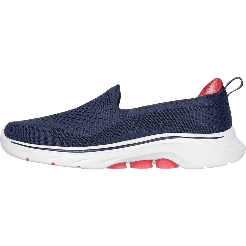 Skechers GO WALK 7 Vina Damen Textil Sneaker In Marineblau/Koralle