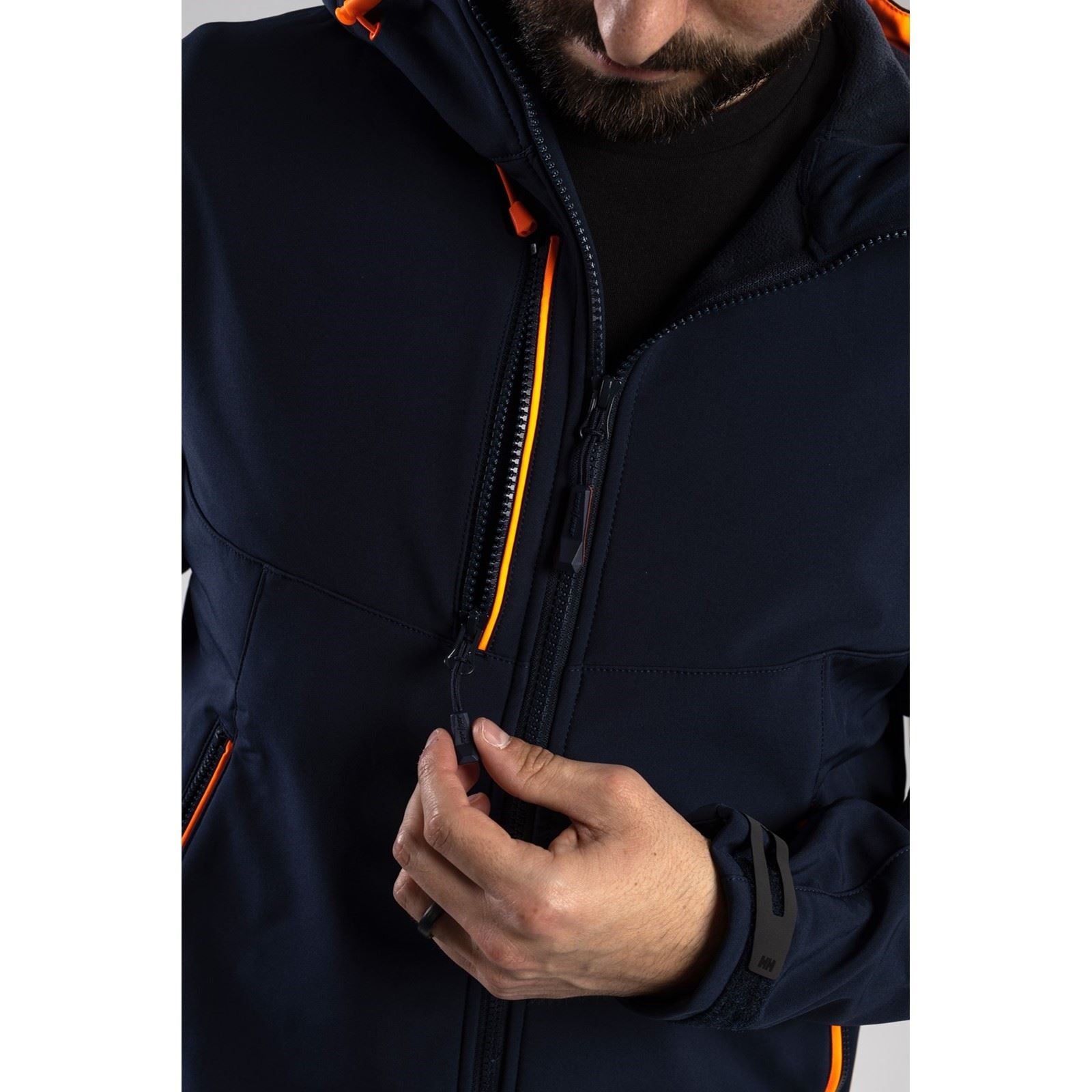 Helly Hansen Workwear Chelsea Evolution Softs Polyester Unisex Erwachsenen Blauer Kapuzenpullover