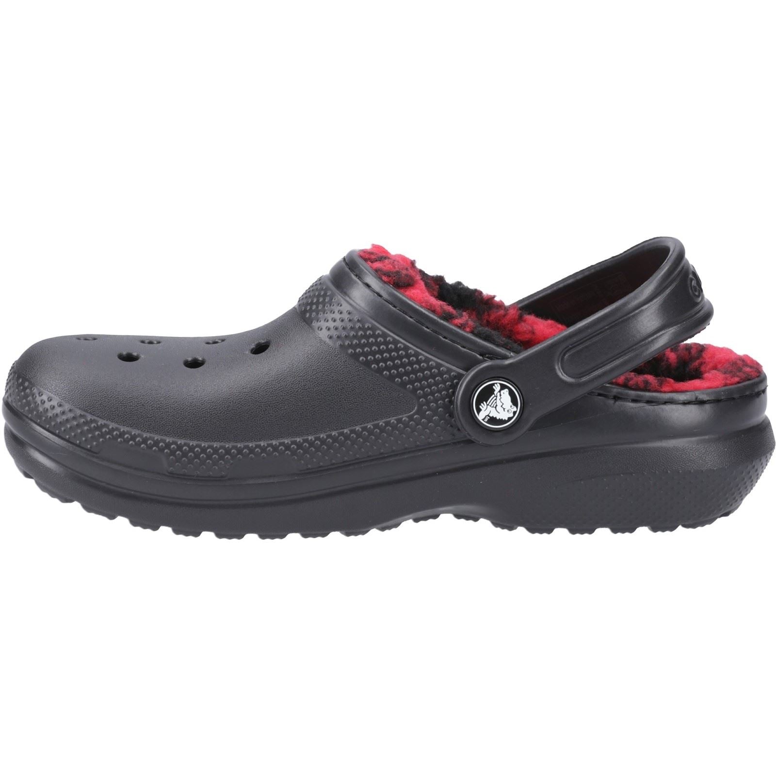 Crocs Classic Lined Thermoplastische Unisex Kinder Clogs in Schwarz/Buffalo