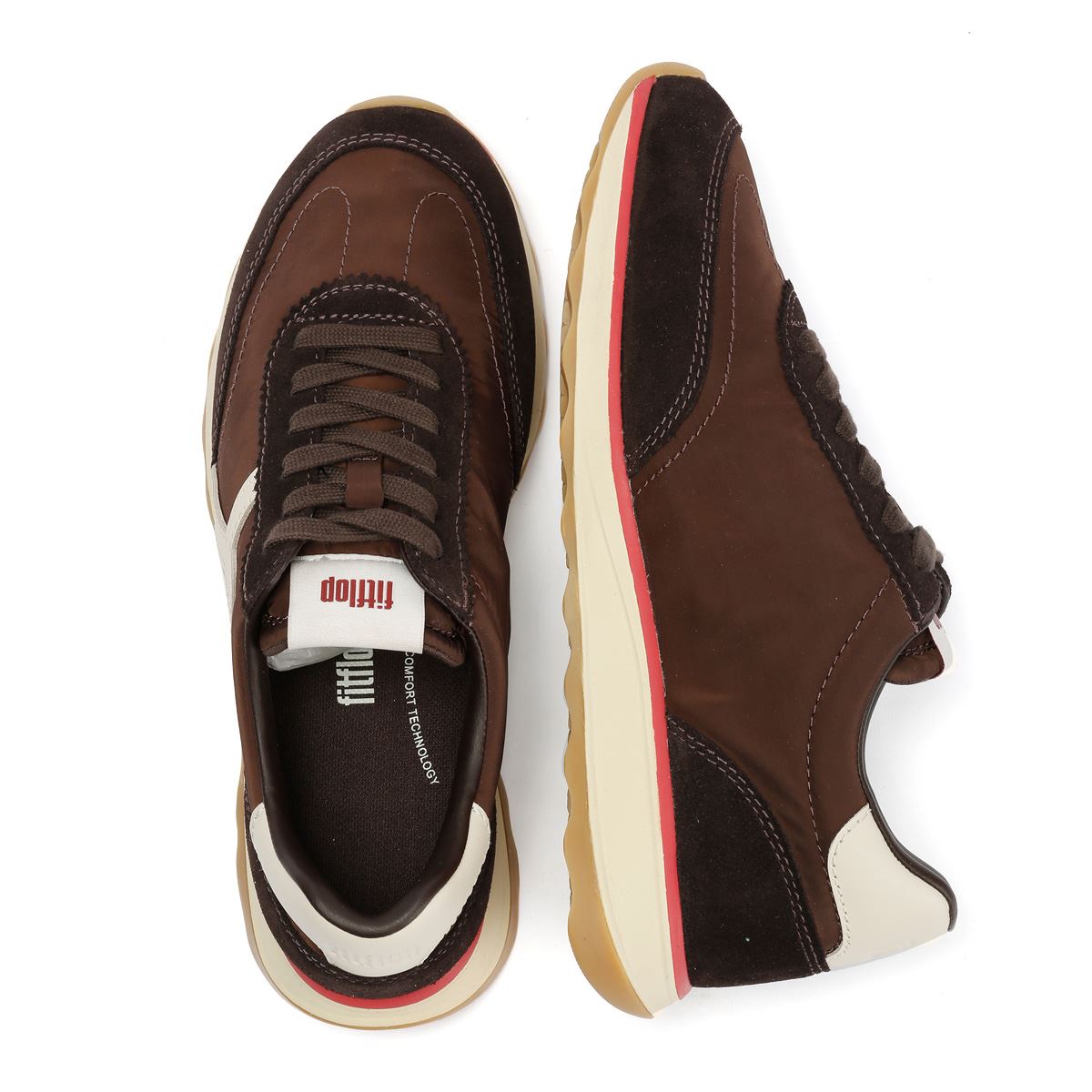 FitFlop Retro-Q FF Nylon Damen Braune Sneaker