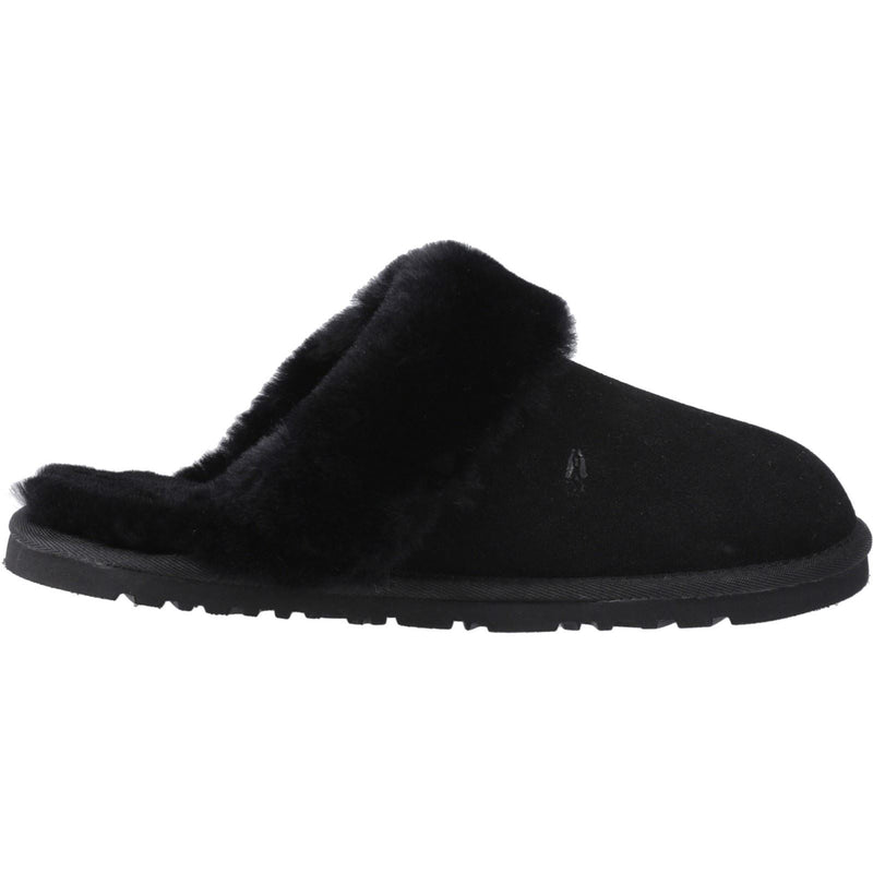 Hush Puppies Samantha Damen Wildleder Hausschuhe in Schwarz