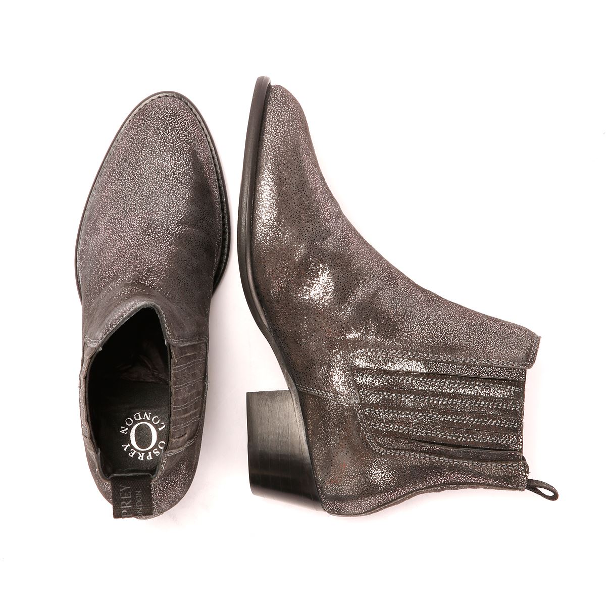 Osprey London The Janey Leder Damen Graue Stiefel