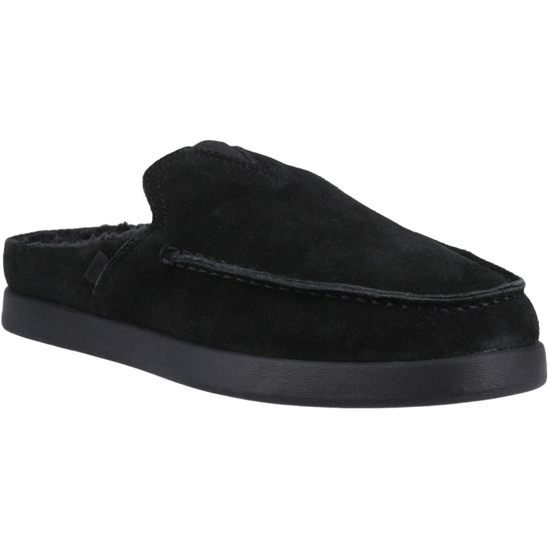 TOMS Alonso Mule Herren Pantoffeln aus schwarzem Leder