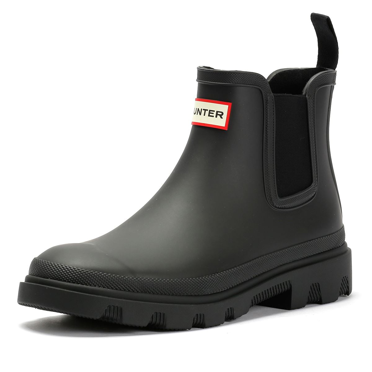 Hunter Downpour Chelsea Gummi Damen Schwarze Farbe Gummistiefel