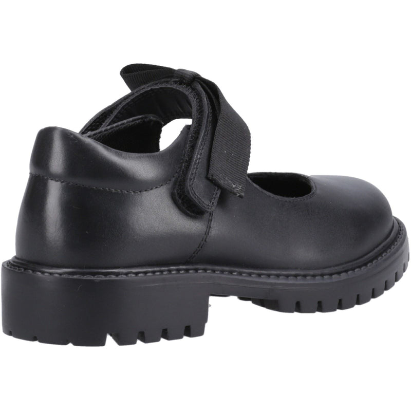 Hush Puppies Astrid Bow Mädchenschuhe Aus Schwarzem Leder
